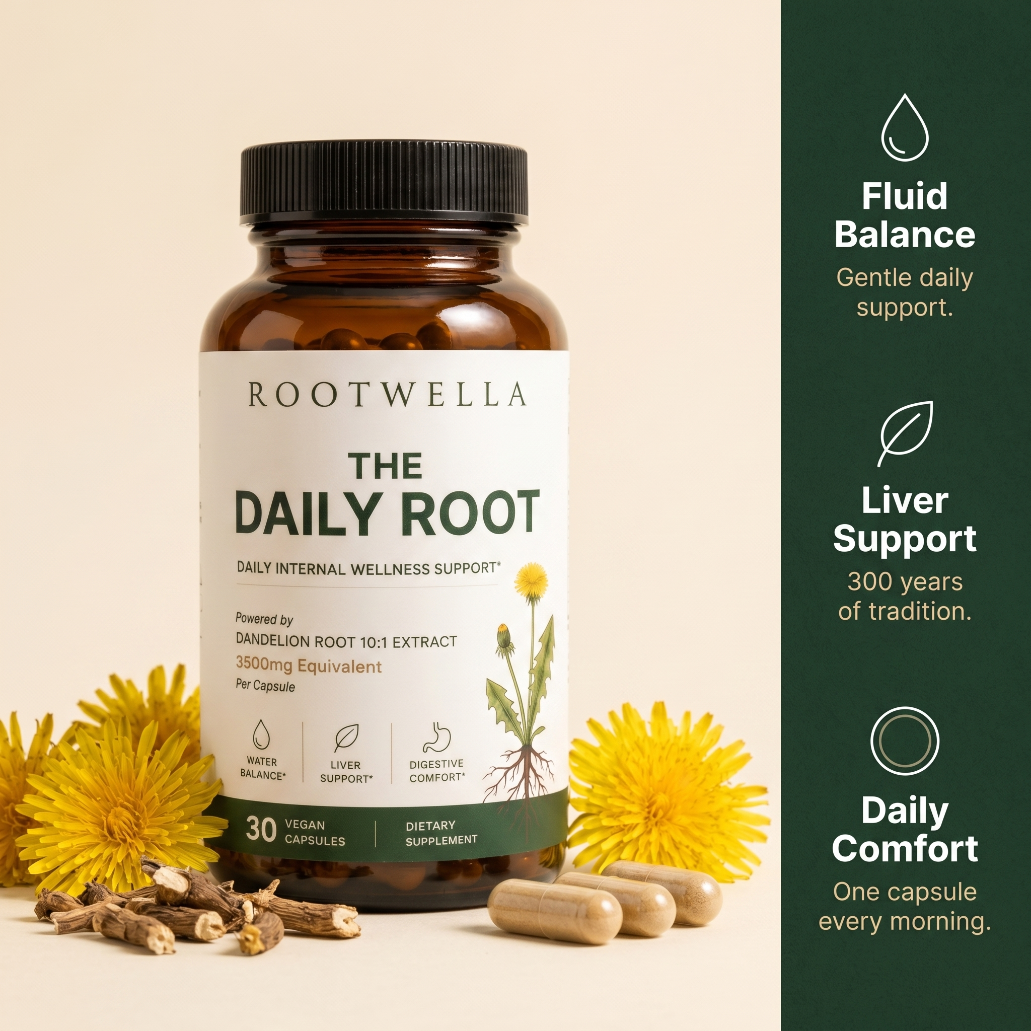 The Daily Root — Dandelion Root Capsules